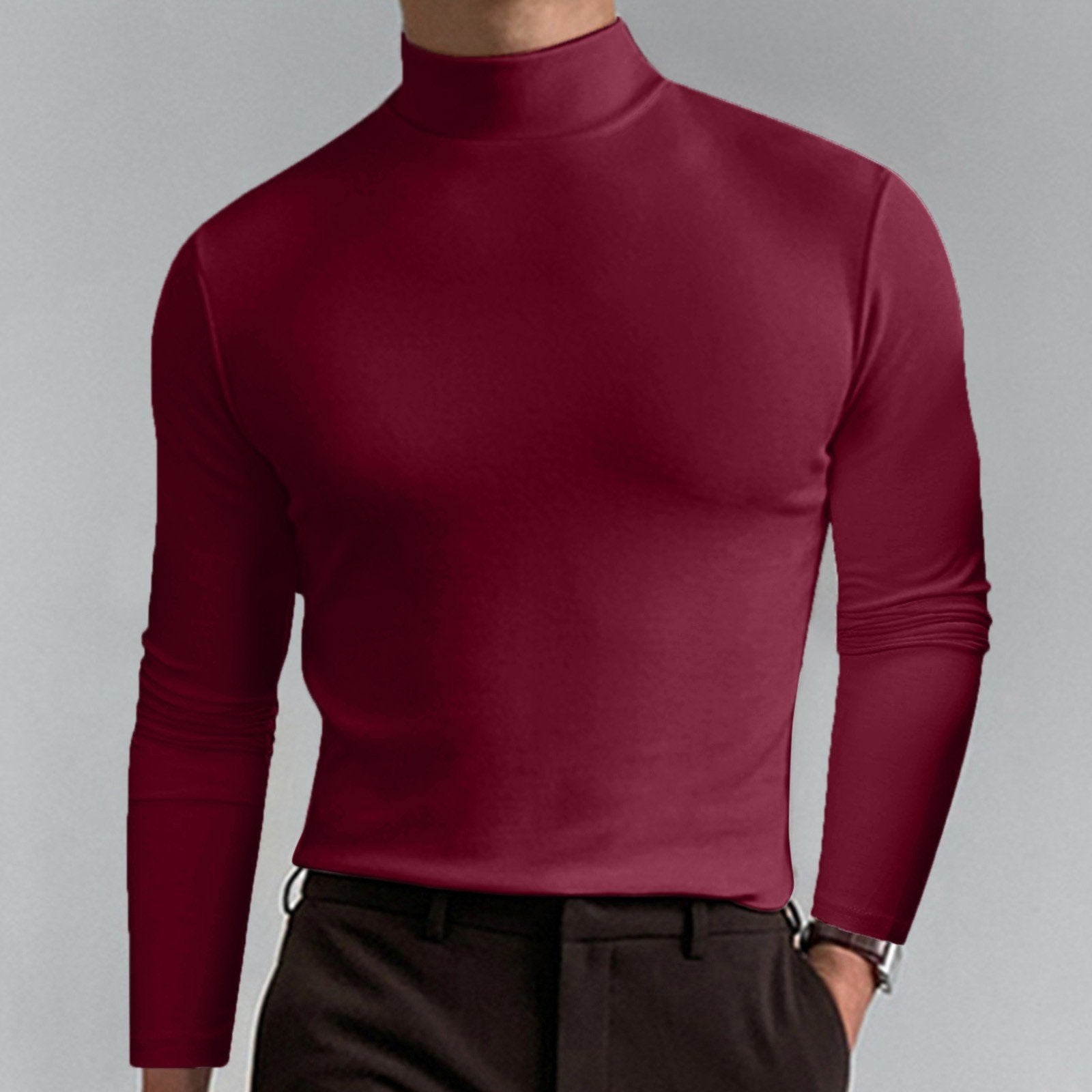 Marsilio™ – Slim-Fit Sculpting Mock Turtleneck for Men