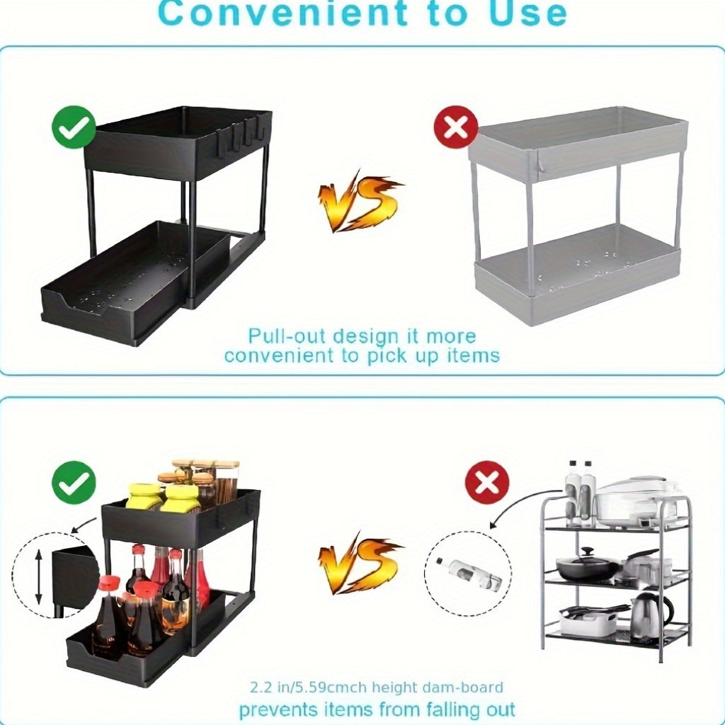 Expandable Under-Sink Cabinet Organizer