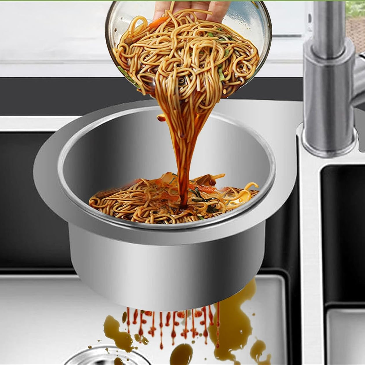 Stainless Steel Sink Basket Strainer | Swan-Shaped Drain Filter | SinkStrainer