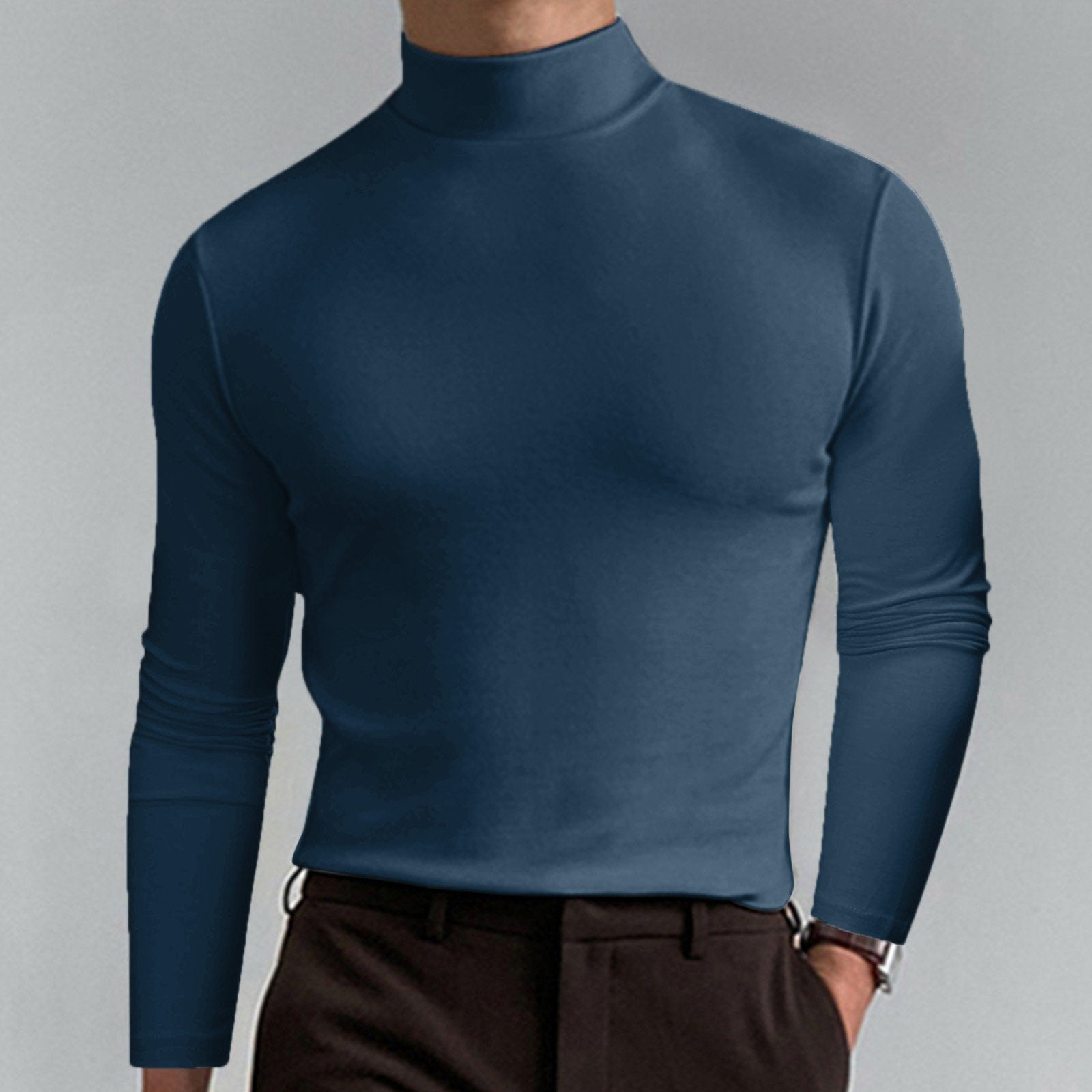 Marsilio™ – Slim-Fit Sculpting Mock Turtleneck for Men