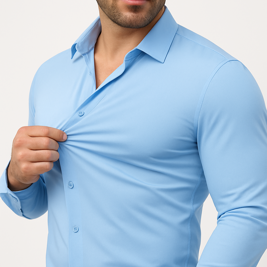 FlexiForm™ Dress Shirt — Move Freely, Look Sharp, Own Every Moment