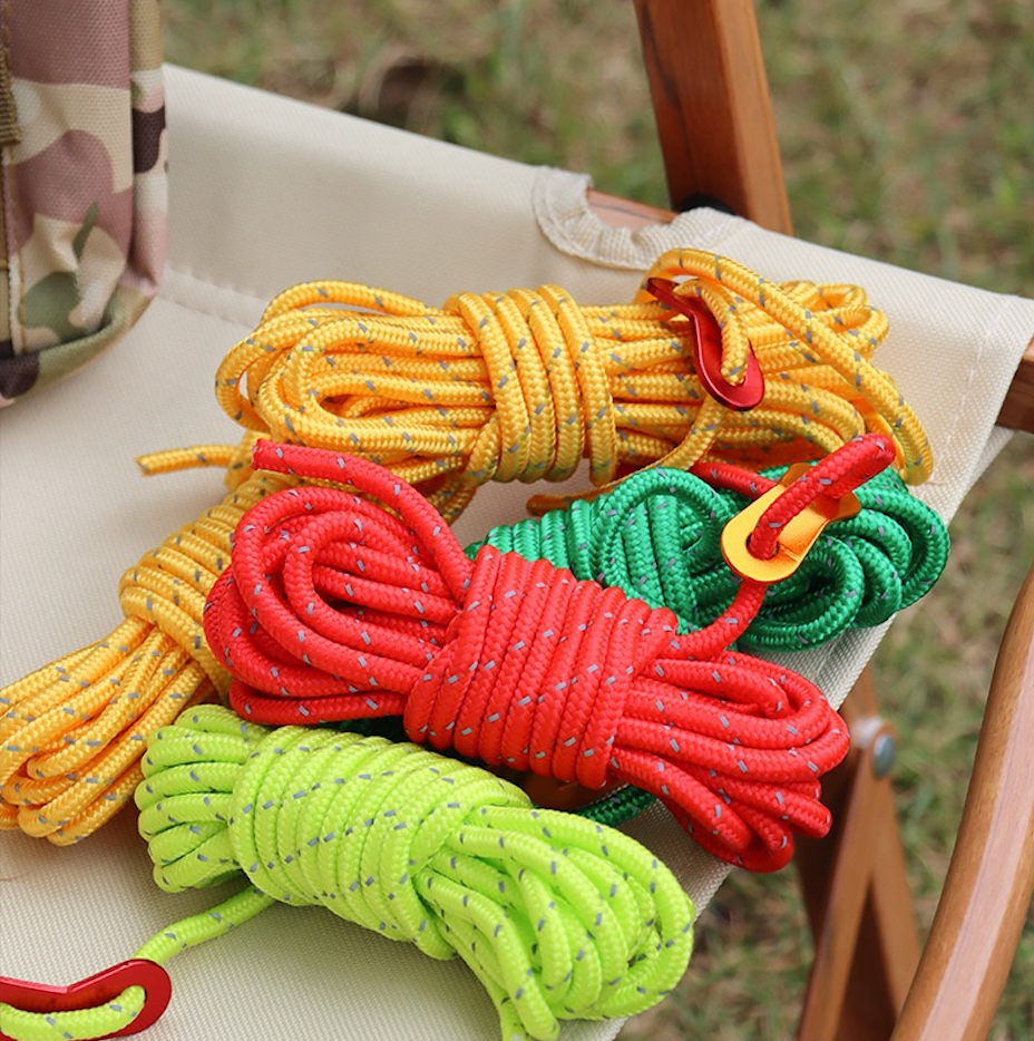 4 Pack of Reflective Guy Lines for Tents