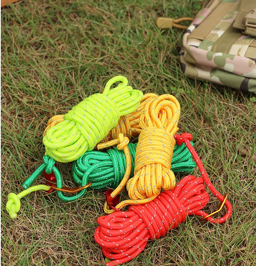 4 Pack of Reflective Guy Lines for Tents