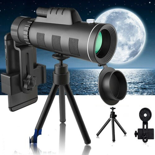 HD Monocular Telescope 40x60 with Tripod and Smartphone Holder