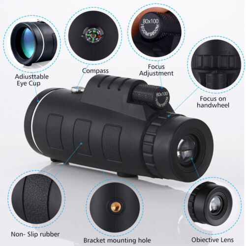 HD Monocular Telescope 40x60 with Tripod and Smartphone Holder
