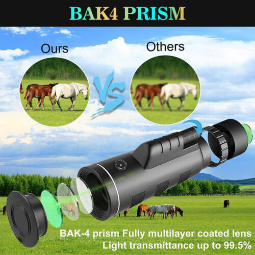 HD Monocular Telescope 40x60 with Tripod and Smartphone Holder