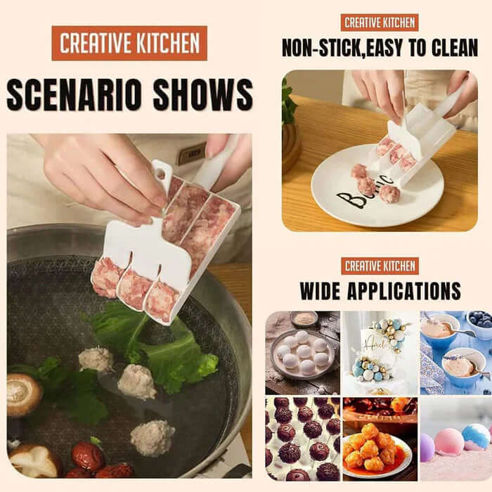 GlideSphere™ Triple Meatball Maker — Effortless Perfect Meatballs That Make Every Meal a Celebration
