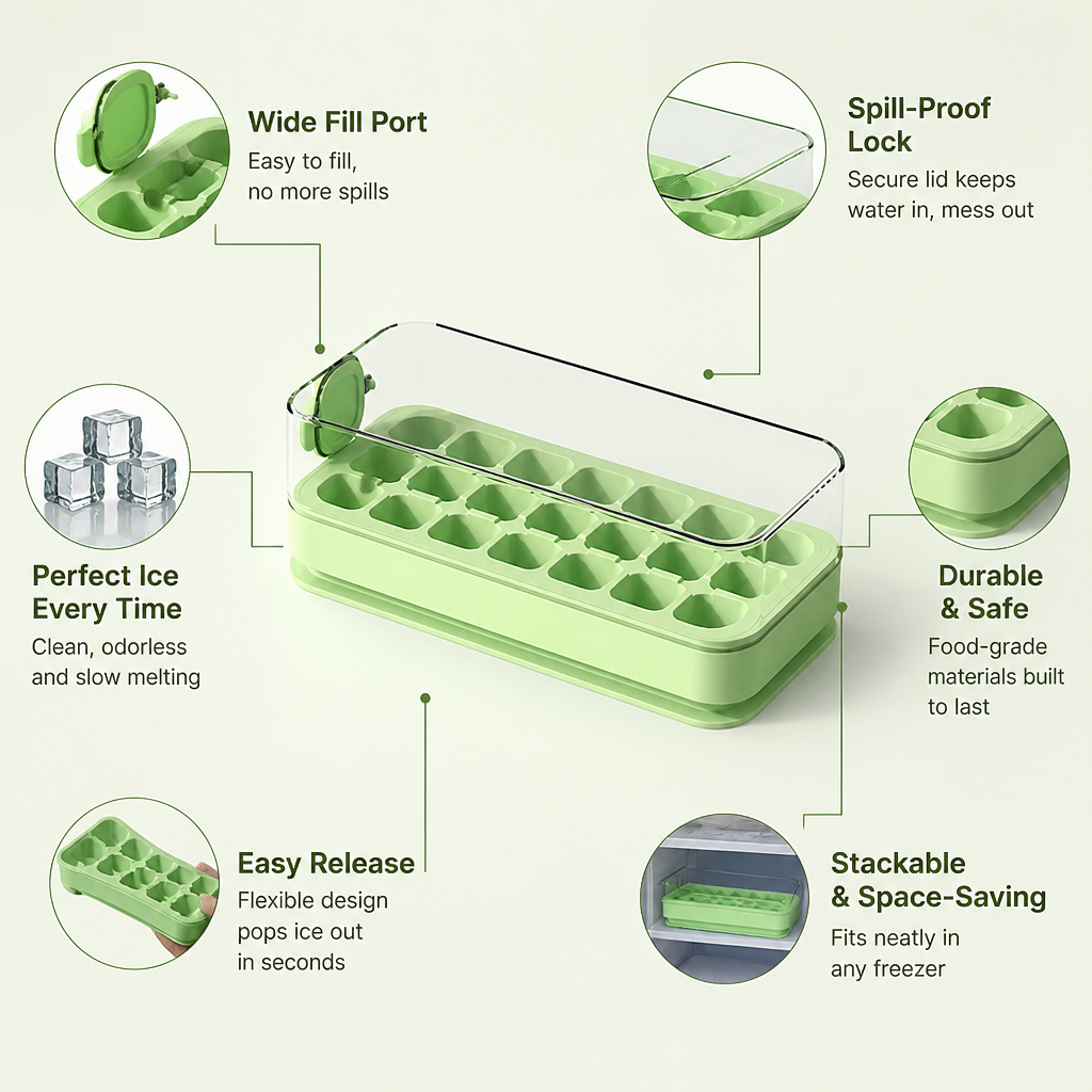 ChillCraft™ — Effortless, Spill-Proof Ice That Elevates Every Drink to Pure Perfection