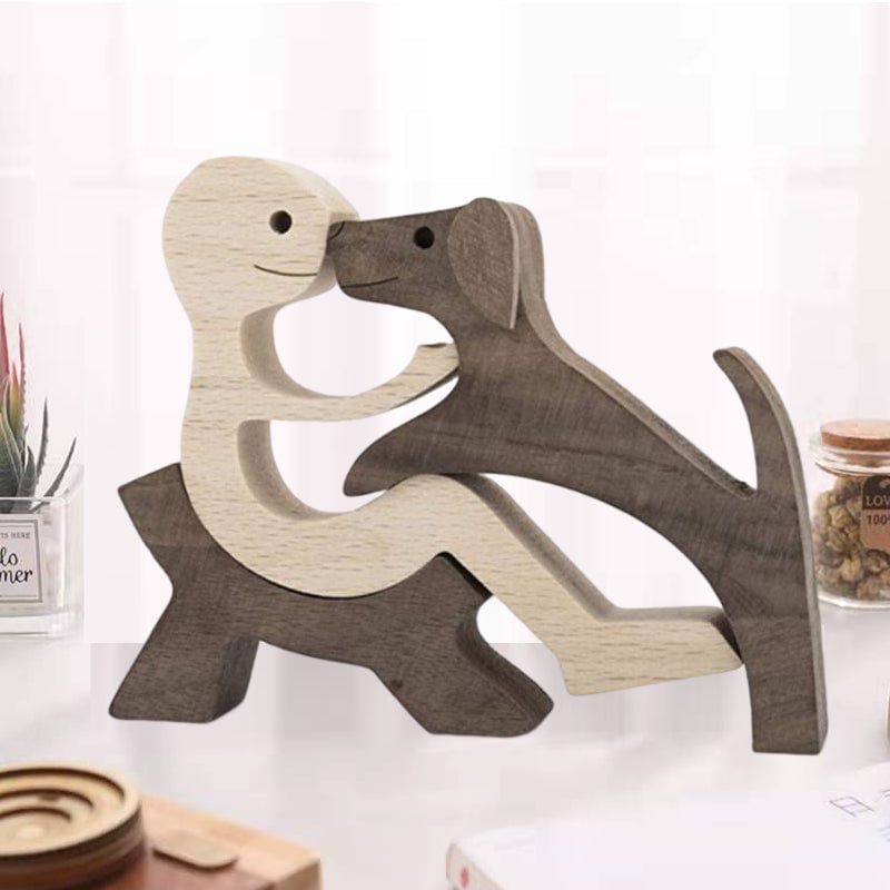 Handcrafted Wooden Sculpture for Animal Lovers