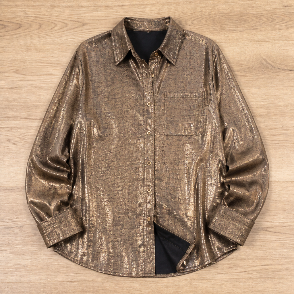 SilkenAura™ Mercerized Lapel Shirt — Glow with Effortless Elegance and All-Day Confidence