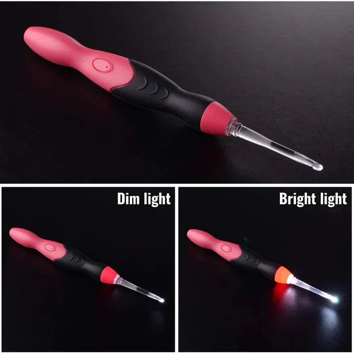 LED Crochet Hook Kit | Lighted Tip | Swap-Out Heads | LumiStitch