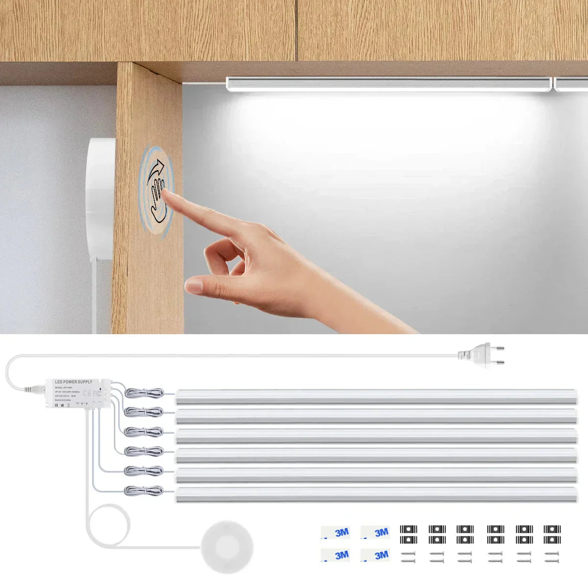 Under-Cabinet LED Light with Sensor – Touchless and Dimmable