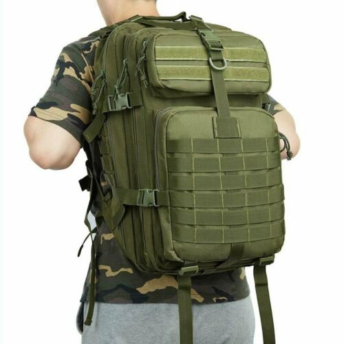 Military-Style Tactical Backpack Bag - 45L Waterproof Capacity