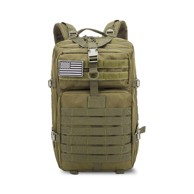 Military-Style Tactical Backpack Bag - 45L Waterproof Capacity