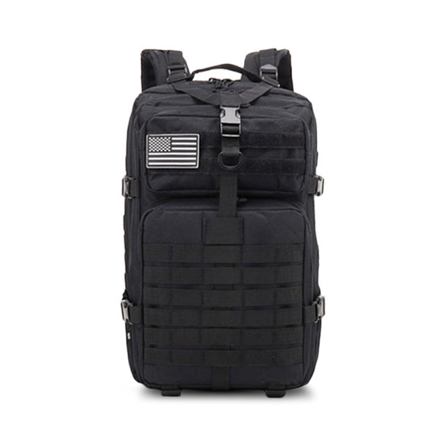 Military-Style Tactical Backpack Bag - 45L Waterproof Capacity