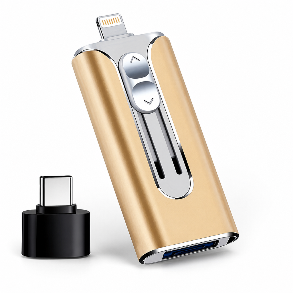 FlashNexa™ 4-in-1 Mobile U-Disk — Unlock Instant, Hassle-Free Storage Across All Your Devices