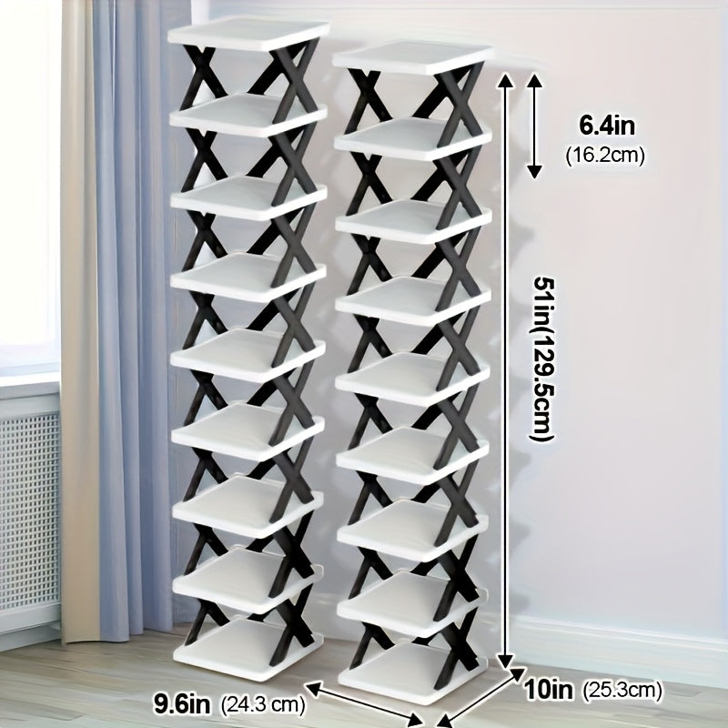 Narrow Shoe Tower Storage Rack