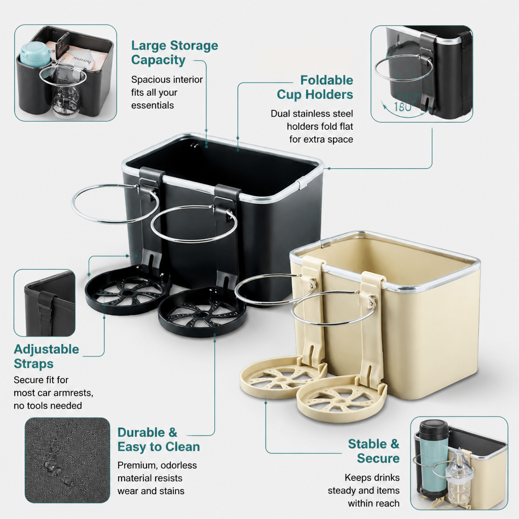 VeloceGuard™ — Take Back Your Drive with Ultimate Order and Spill-Proof Peace of Mind