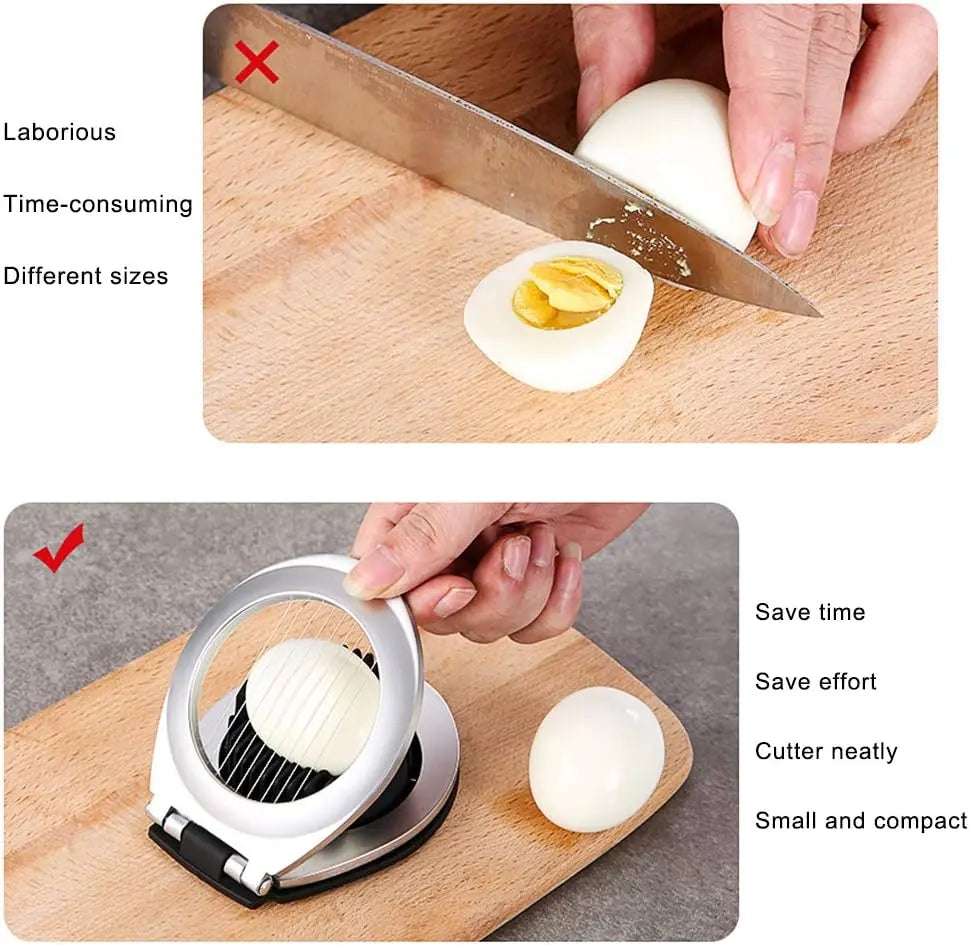 Egg Slicer for Perfect Egg Slices and More, Stress-Free Professional Quality