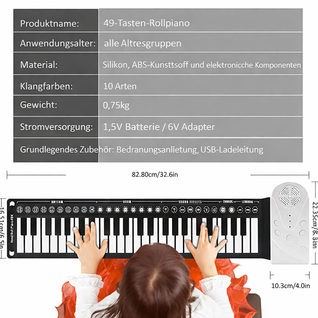 Portable Roll-Up Piano - Play Your Music Anytime, Anywhere