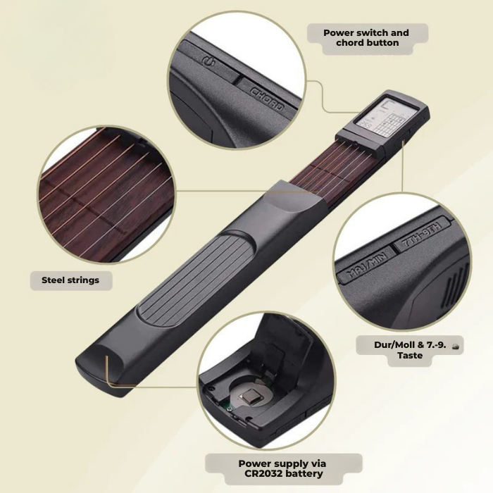 PulseStrum™ Pocket Trainer — Master Guitar Anywhere, Anytime with Silent, Stress-Free Practice