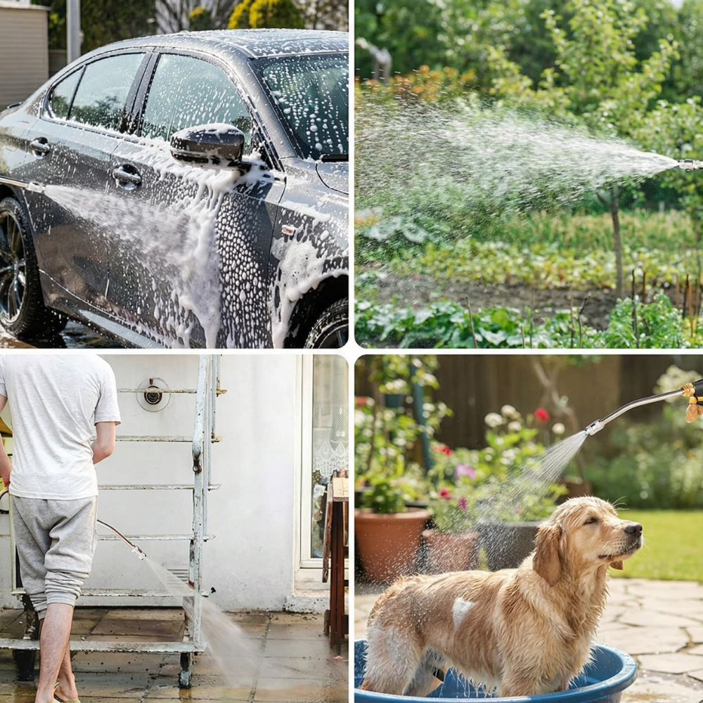 High-Pressure Water Gun 2-in-1 – Effortless Cleaning for a Shine