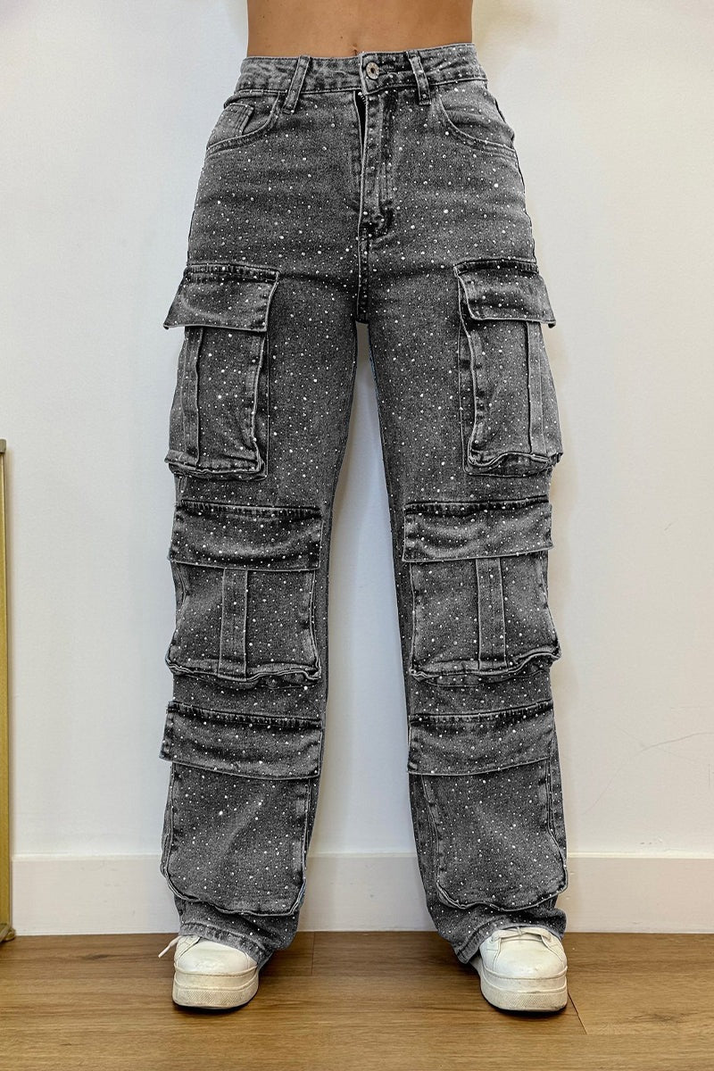 Sky-High Waist Wide Leg Cargo Jeans™ — Own Every Step with Unstoppable Confidence and Street-Smart Edge