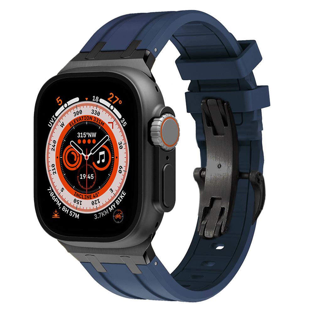 Thick Silicone Strap with Titanium Connector for Apple Watch