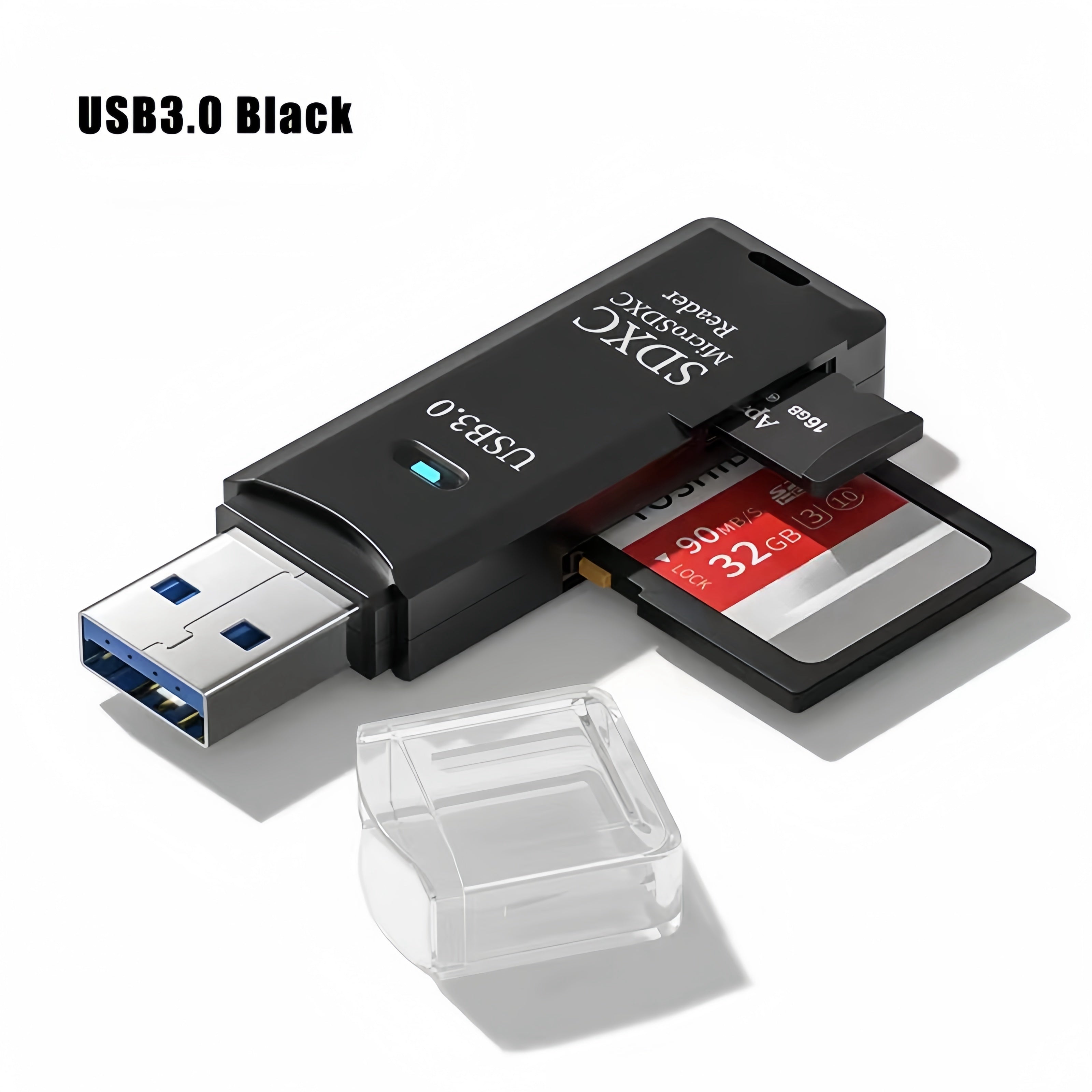 SD and MicroSD Card Reader with USB 3.0 Connectivity