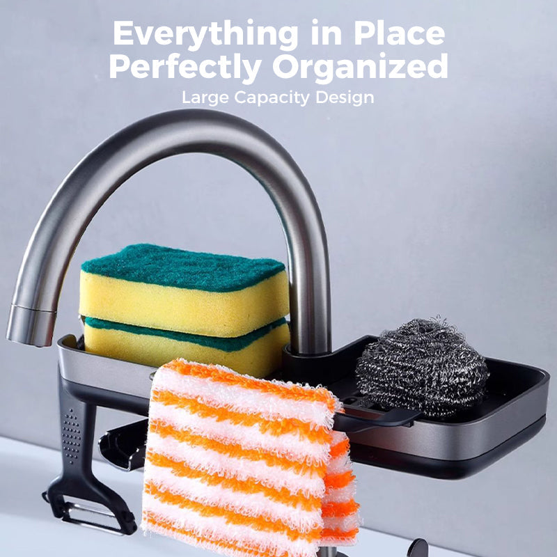 Sink Rack | Speeds Up Sponge and Brush Drying | Clamp-On Mount | SinkSmart