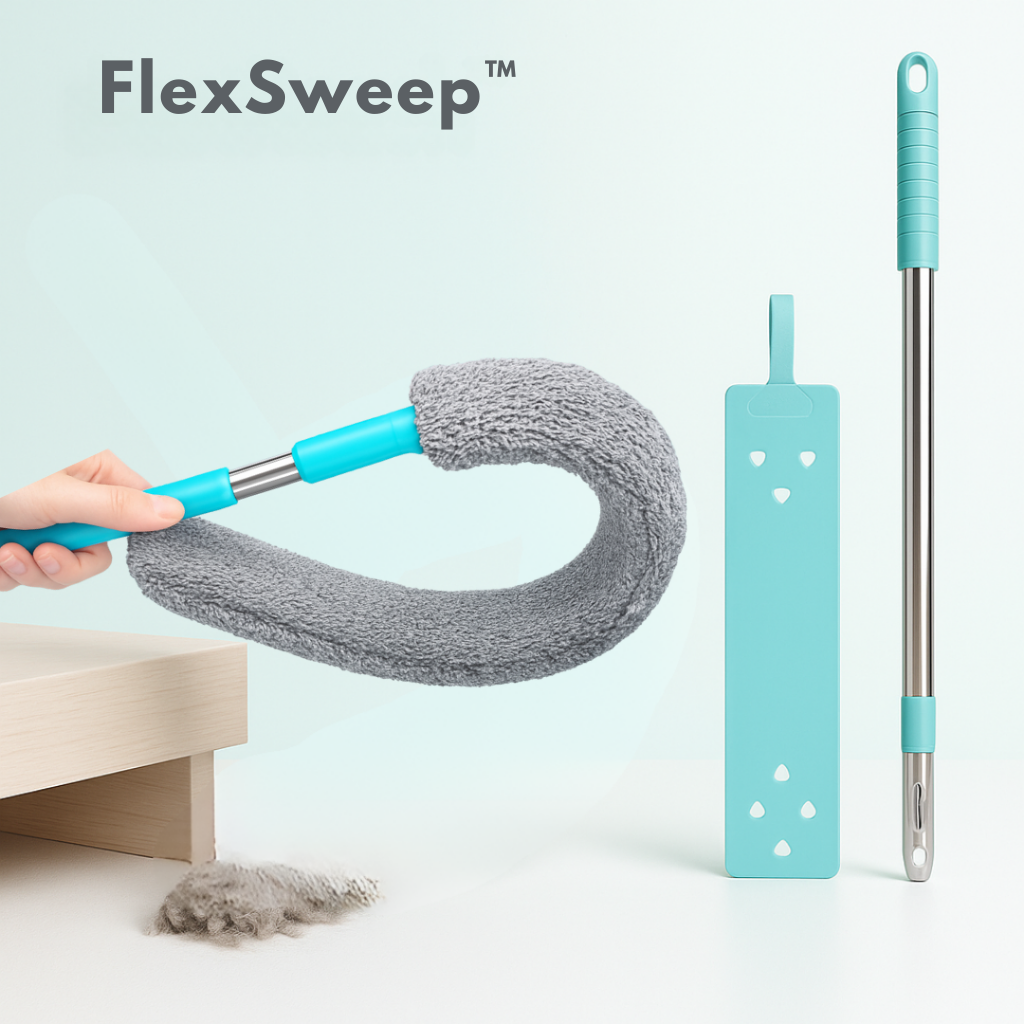 FlexSweep™ — Clean Every Corner Without Back Pain or Heavy Lifting