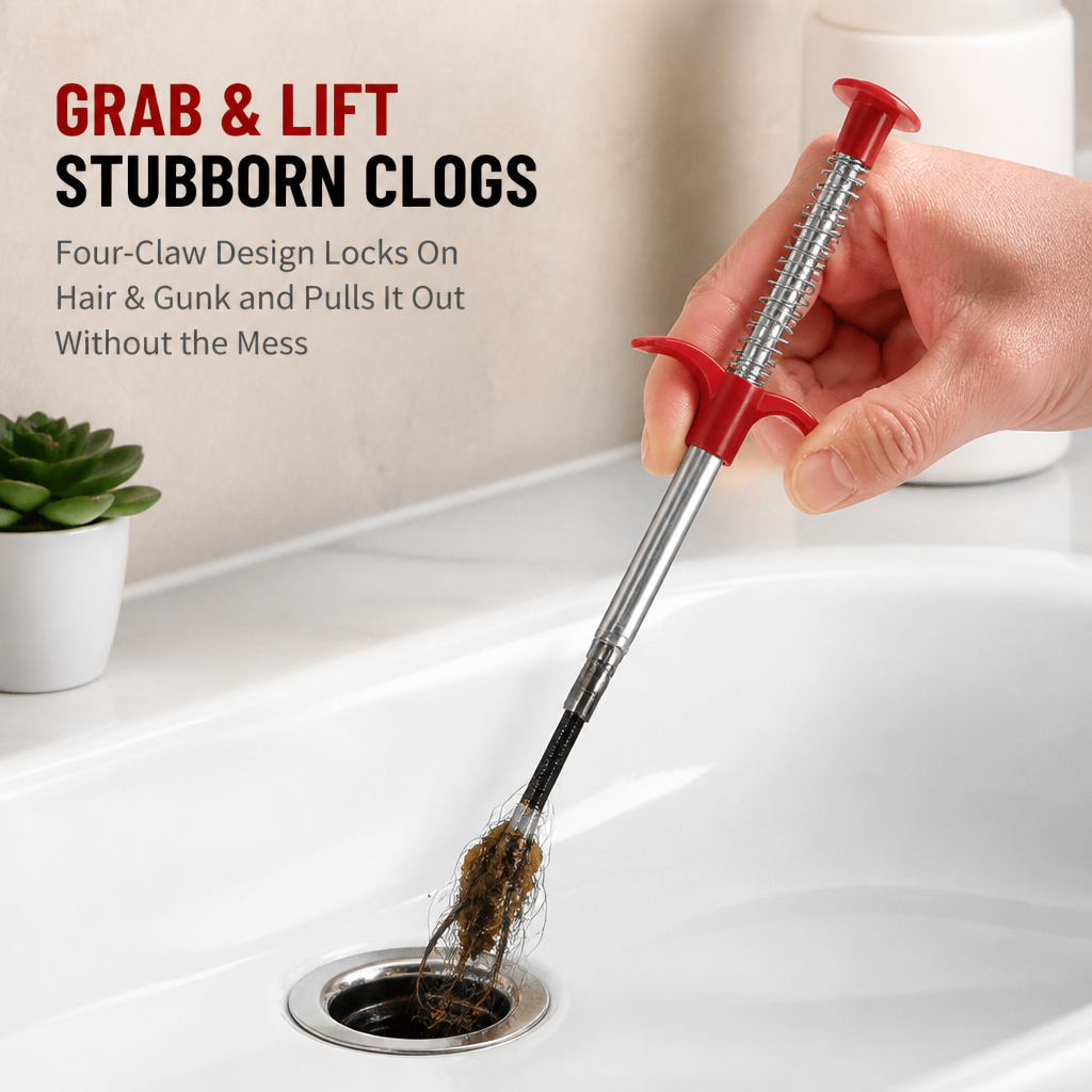 PipeVortex™ — Grab and Clear Clogs Fast Without Chemicals or Mess