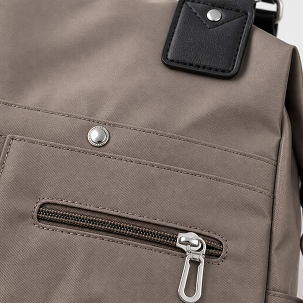 VeroStride™ – Soft Nylon Shoulder Bag with Detachable Crossbody Strap