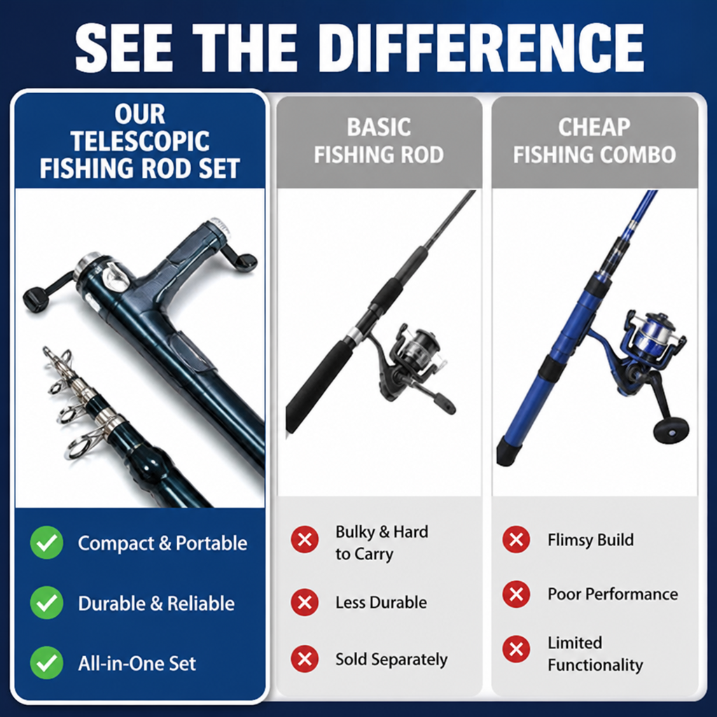 HydroStrike™ Telescopic Fishing Rod Set — Unleash Effortless Power and Adventure Wherever You Cast