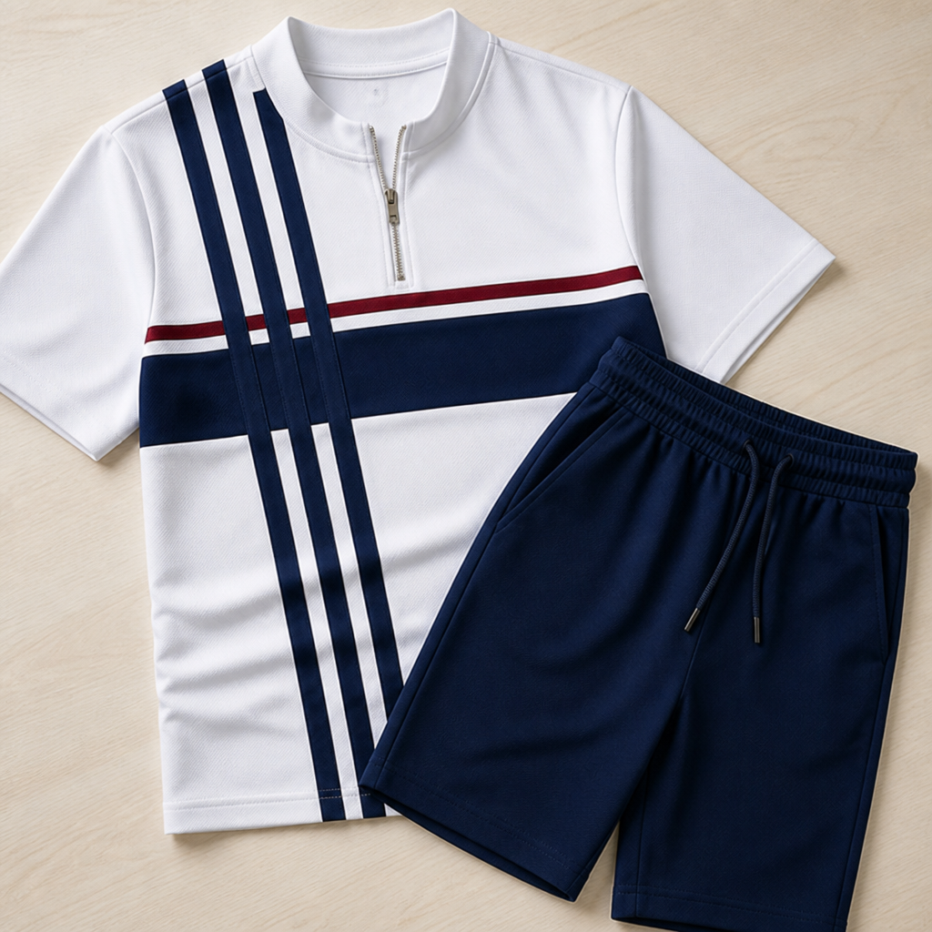 AeroStride™ Zip-Collar Set — Stay Fresh, Bold, and Unstoppable All Day Long