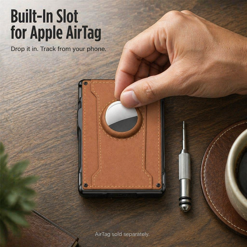 StealthEdge™ — Slim Your Carry, Block RFID Theft & Track It With AirTag