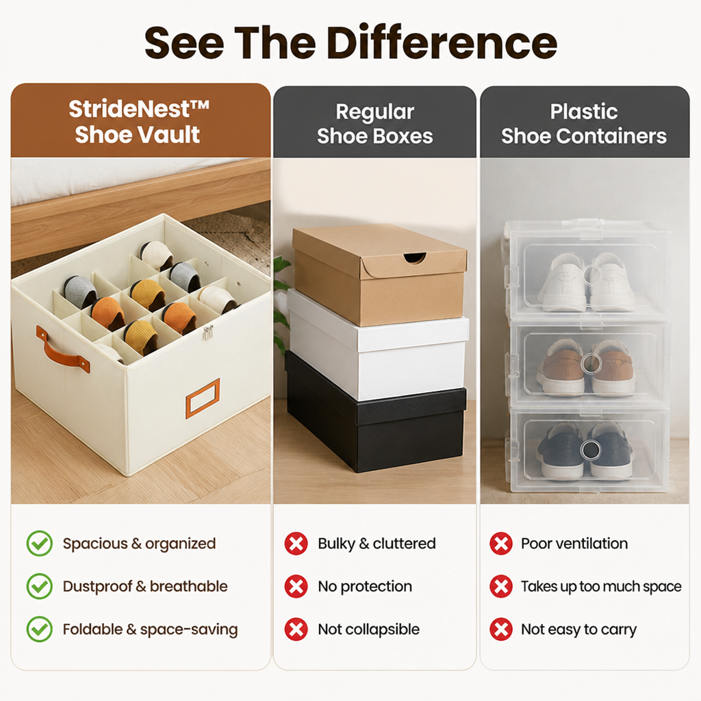 StrideNest™ Shoe Vault — Transform Clutter Into Calm and Keep Every Pair Perfectly Fresh