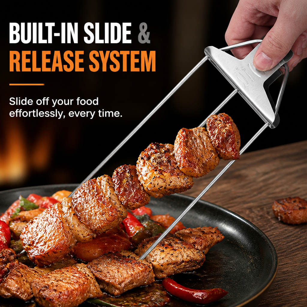 FireSculpt™ Skewers — Grill Like a Pro and Relish Juicy, Perfect Bites Every Time