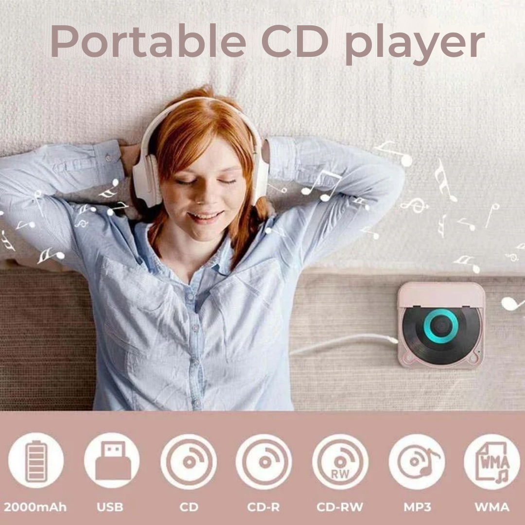 SonicAura™ Portable CD Player — Relive Every Note with Freedom and Pure, Unforgettable Sound