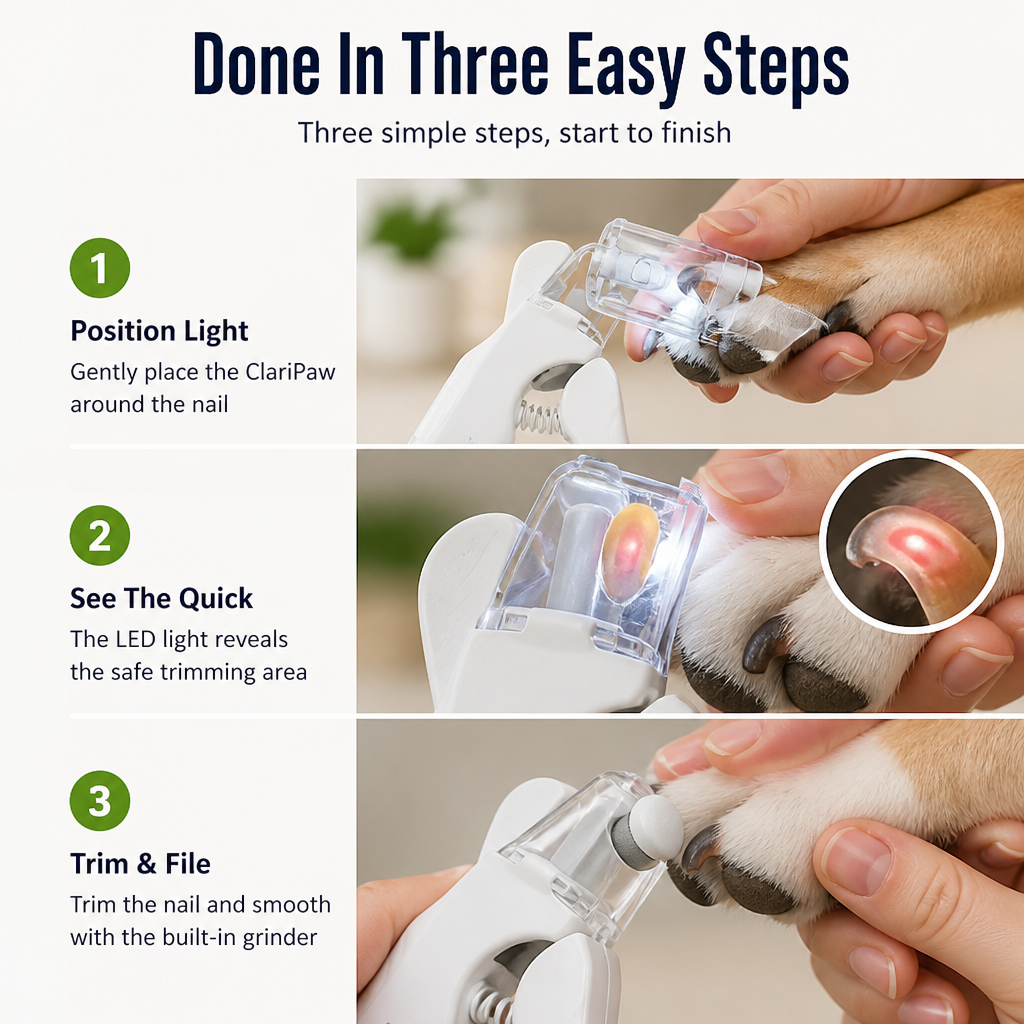 ClariPaw™ — Light Up Every Nail for Fearless, Stress-Free Grooming