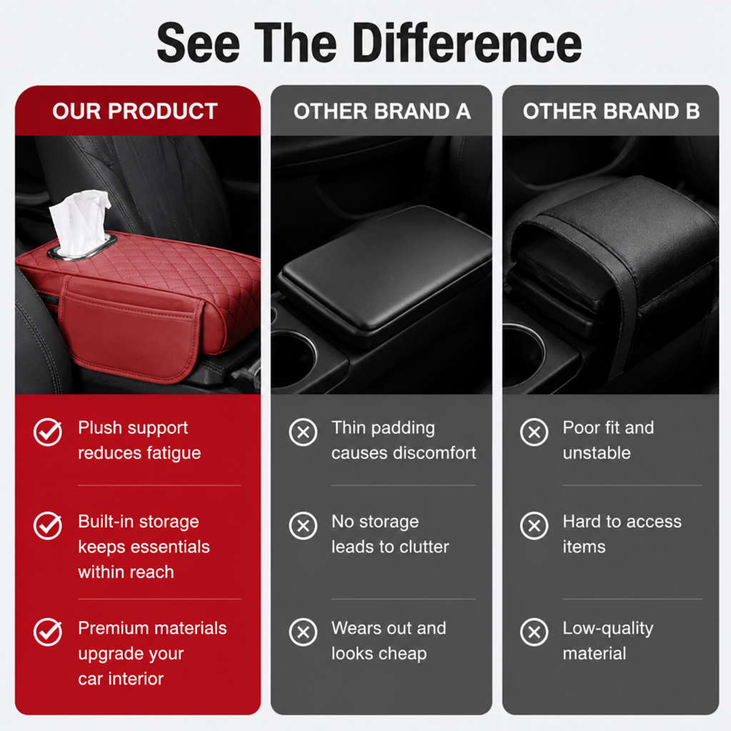 LuxiRest™ — Melt Away Drive Fatigue with Plush Support and Smart Storage