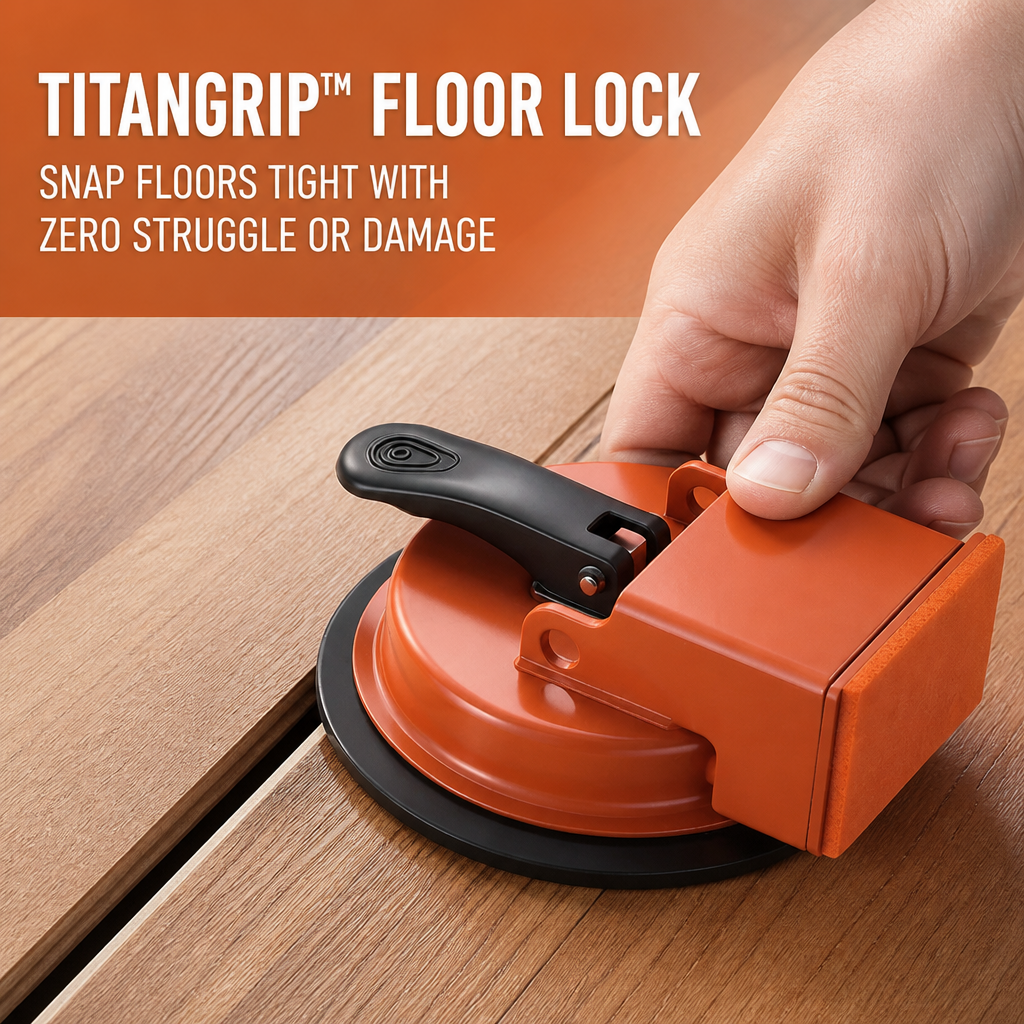 TitanGrip™ Floor Lock — Snap Floors Tight with Zero Struggle or Damage