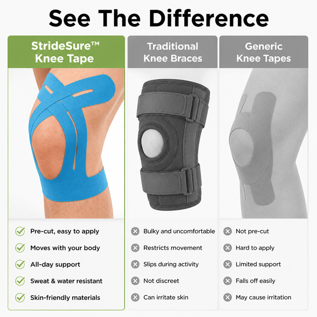 StrideSure™ — Slip On Instant Knee Confidence and Move Without Limits