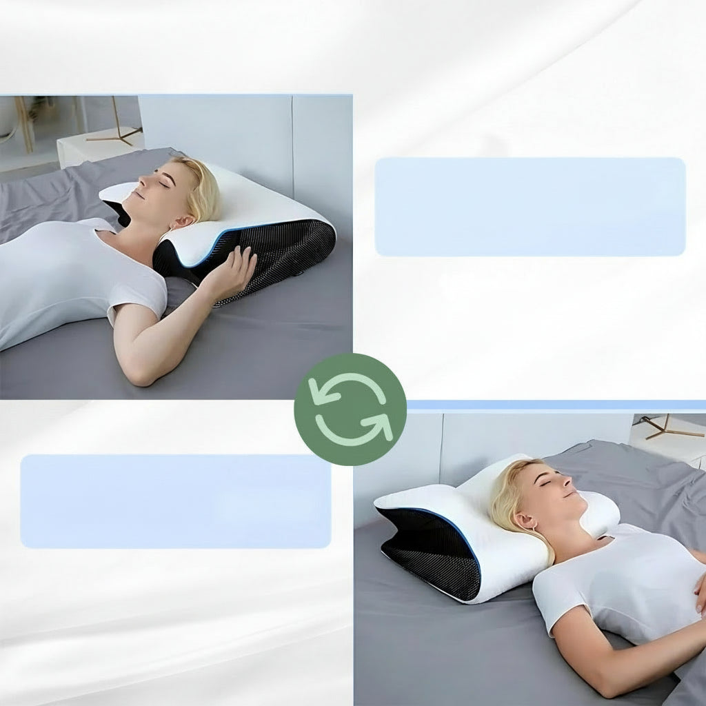 Supportive Memory Foam Pillow for Neck and Back Pain Relief – Ergonomic Design for Improved Sleep