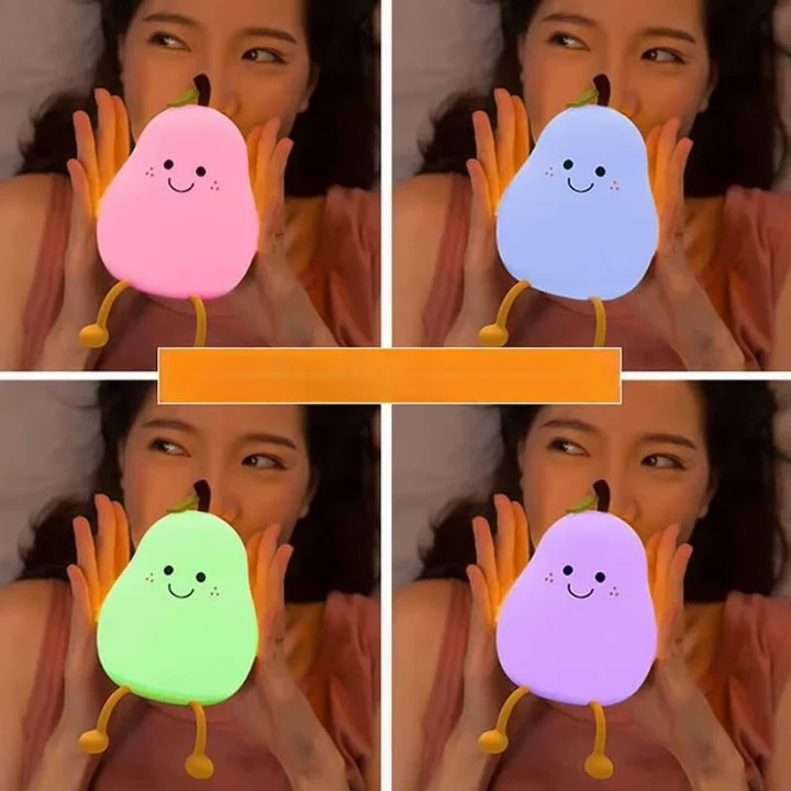 Soft Glowing Pear-shaped Silicone Night Light