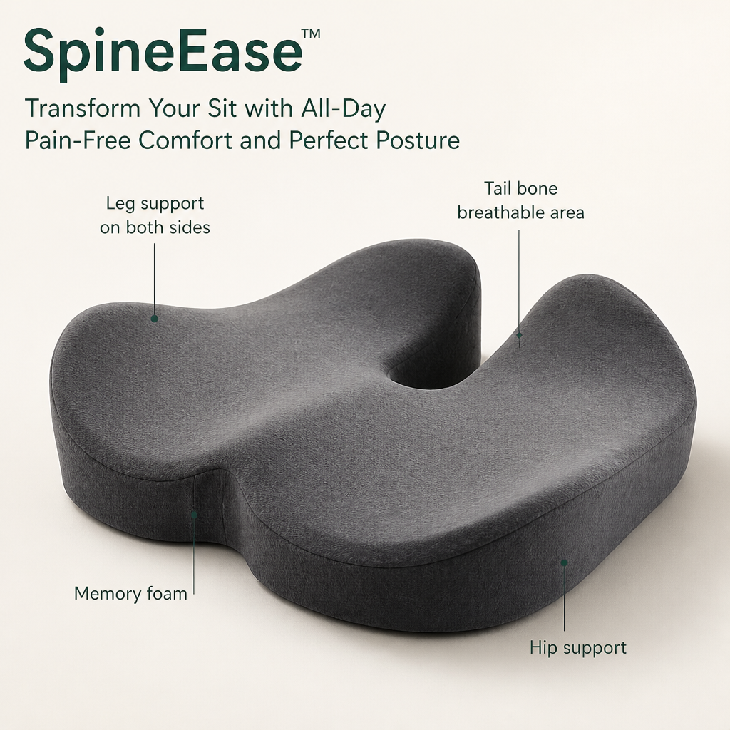 SpineEase™ — Transform Your Sit with All-Day Pain-Free Comfort and Perfect Posture