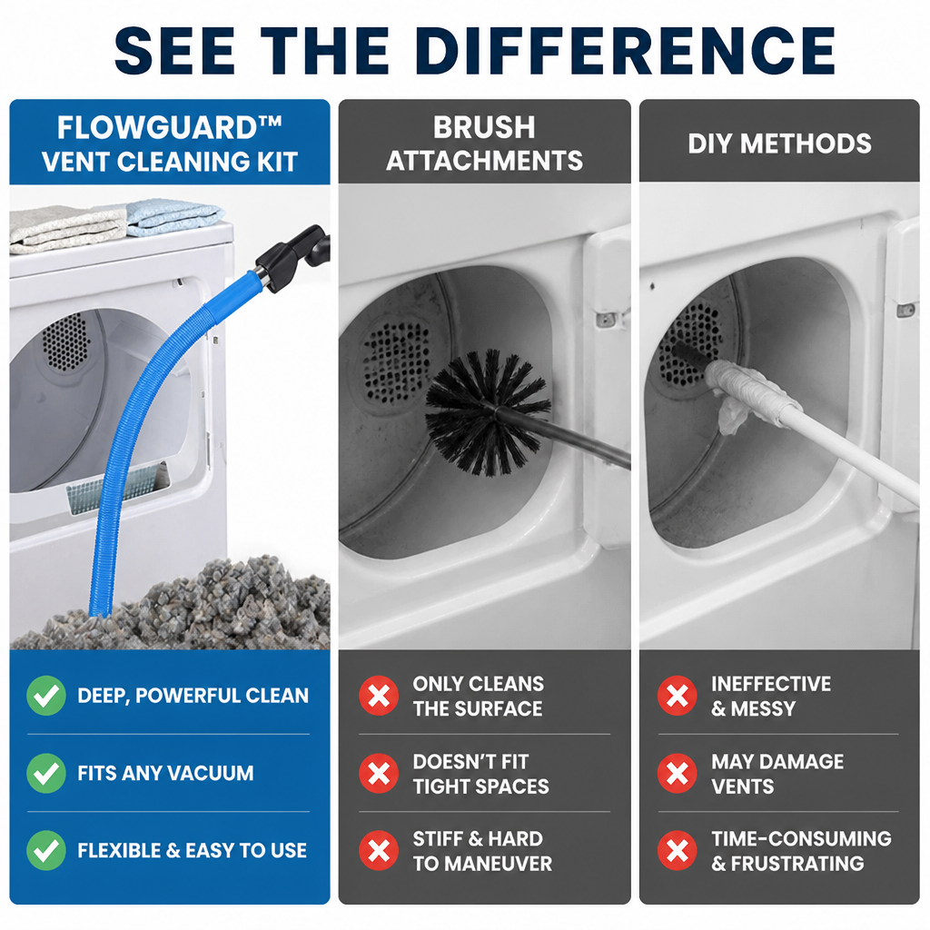 FlowGuard™ — Instantly Breathe New Life into Your Dryer for Safer, Faster Loads