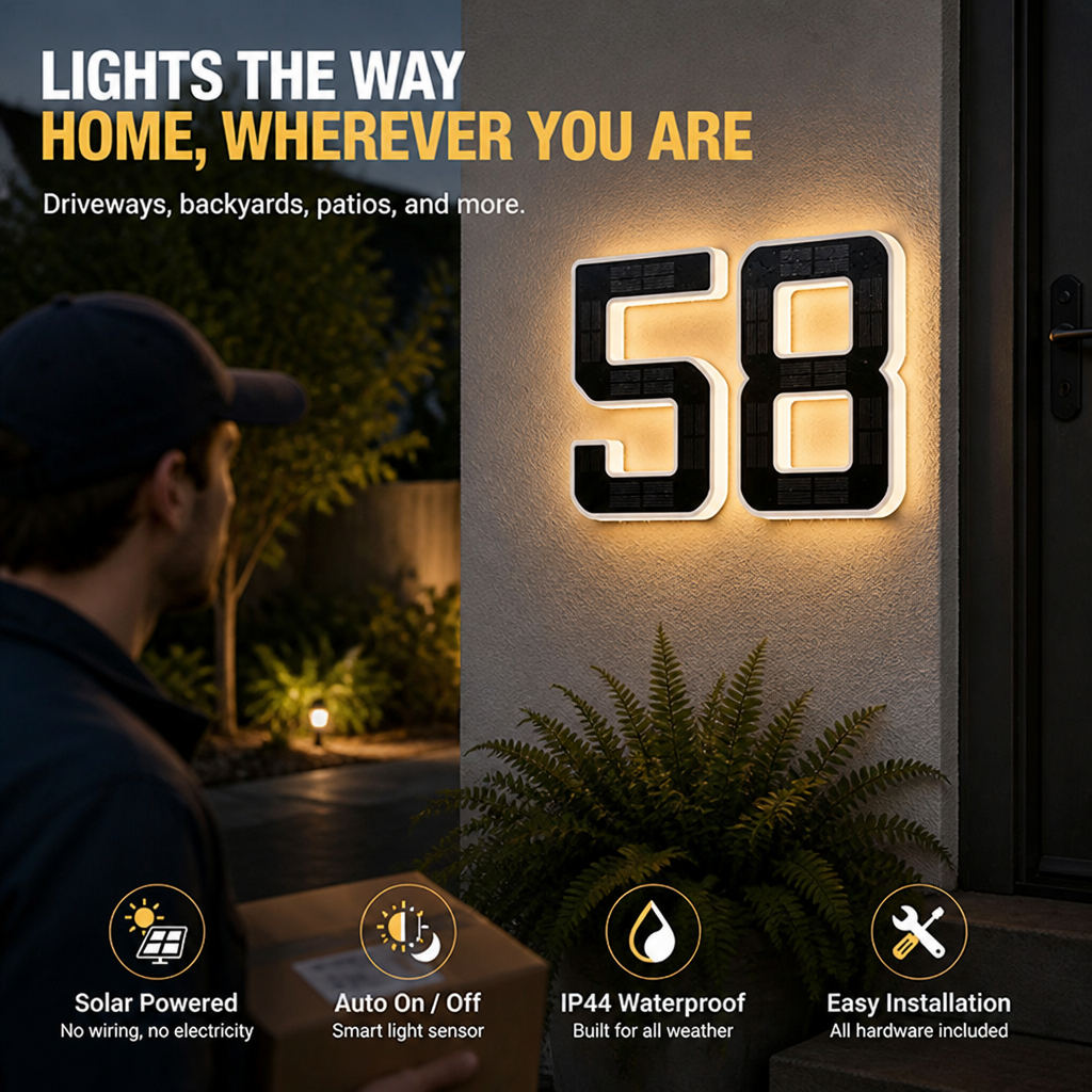 SolarBright™ — Make Your Home Shine Bright and Easy to Find Every Night