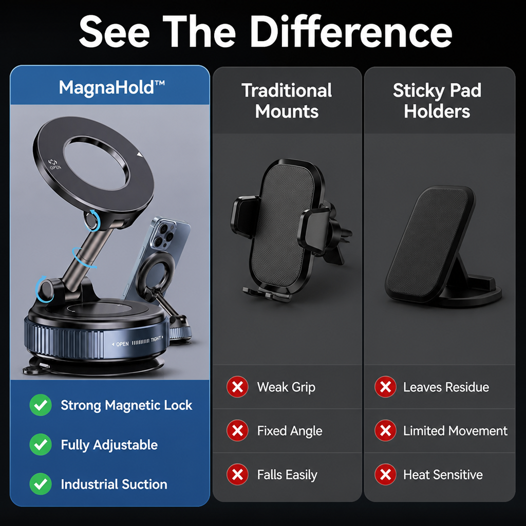 MagnaHold™ — Lock Your Phone Like It’s Welded in Place, No Matter the Ride