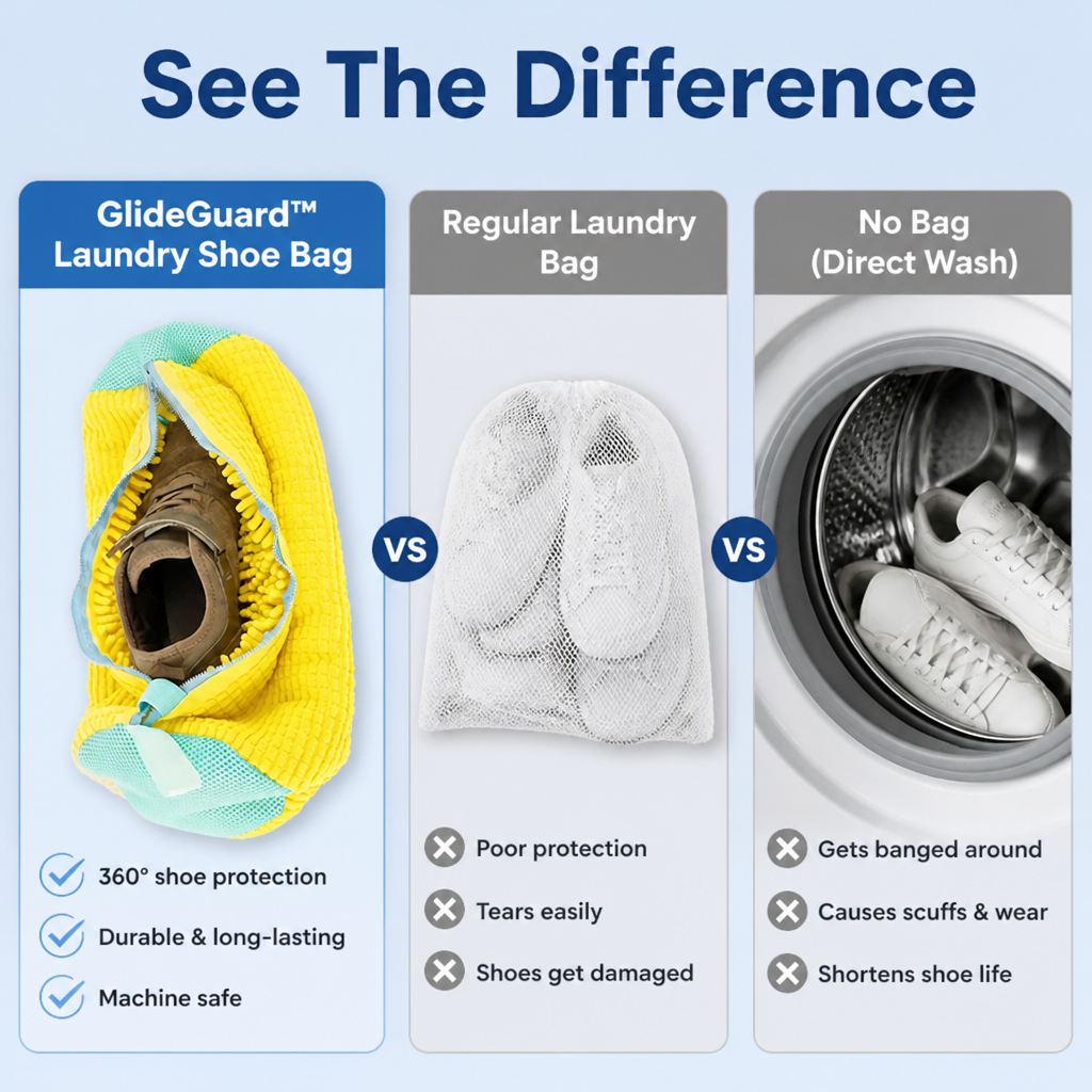 GlideGuard™ Laundry Shoe Bag — Protect Your Shoes Like New, Wash After Wash